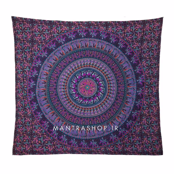 بکدراپ تپستری هندی طرح ماندالا (روتختی دو نفره) کد 132