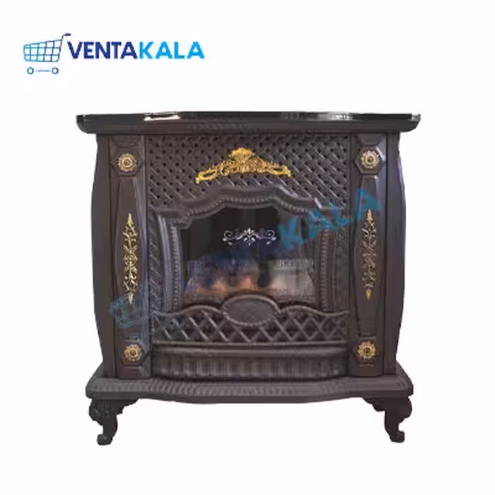 بخاری گازی طرح شومینه ای 36000 هزار مدل حصیری الماس گاز