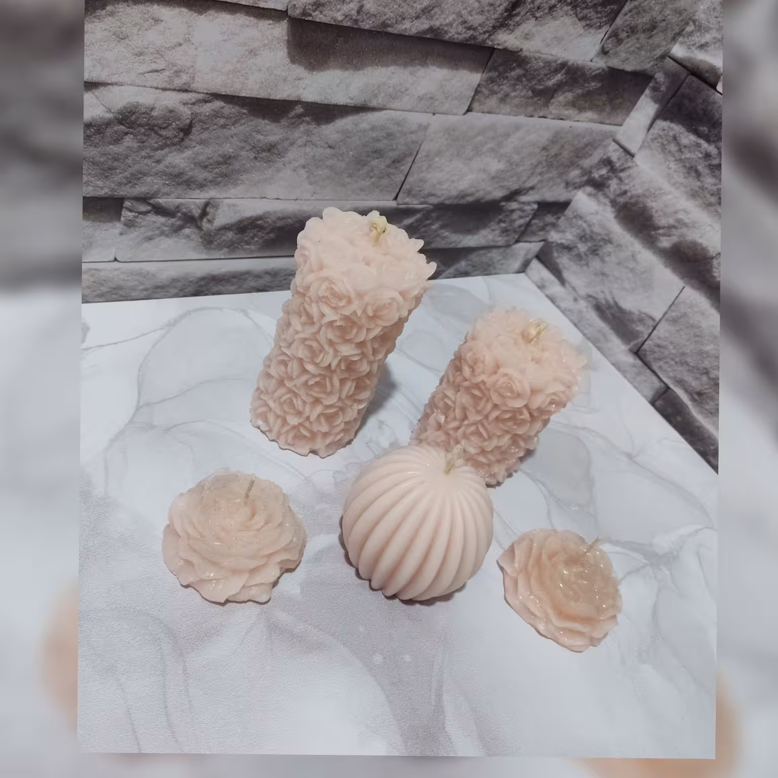 شمع استوانه رز