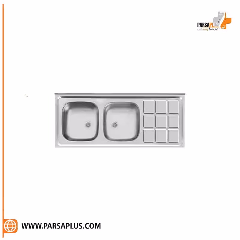 سینک ظرفشویی روکار کد 9CR اخوان 120×50