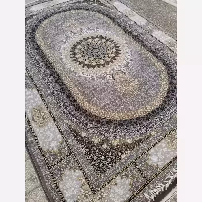 فرش ماشینی کاشان نخ بی سی اف طرح صدرا دودی 9متری(باارسال رایگان)