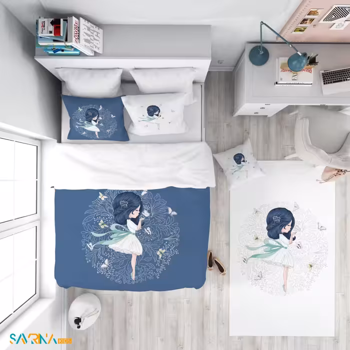 سرویس روتختی طرح فرشته کوچولو یک نفره کد AS1736