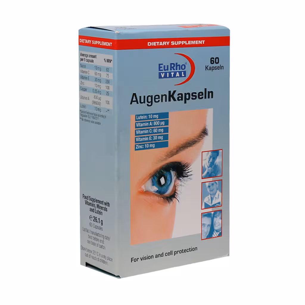 کپسول چشم اوژن یوروویتال 60 عددی EuRho Vital Augen Eye Capsule 60 Caps