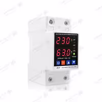 محافظ برق ولتاژ و جریان تک فاز 63 آمپر مدل JJVPD1-63F برند JIUJI-اصلی