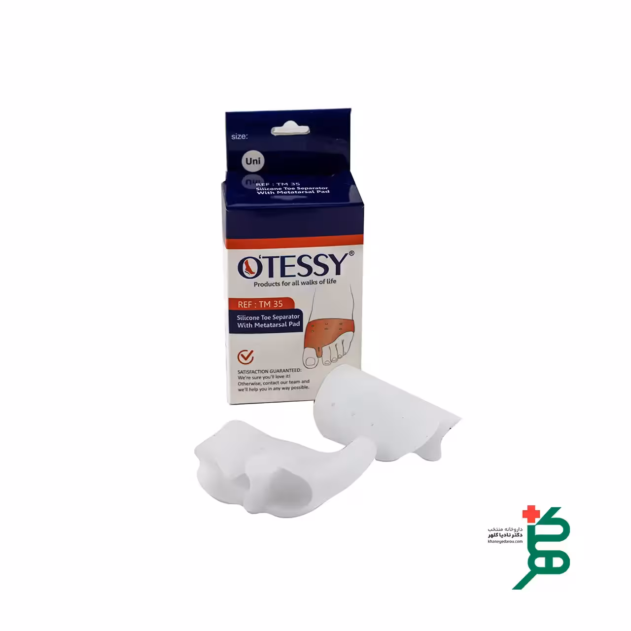 پد متاتارسال با فاصله دهنده انگشت شست سیلیکونی اتسی TM35