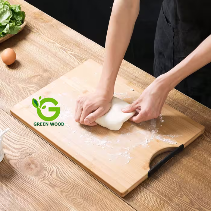 تخته برش گوشت چوبی بامبو مدل L38 کدGw130601010