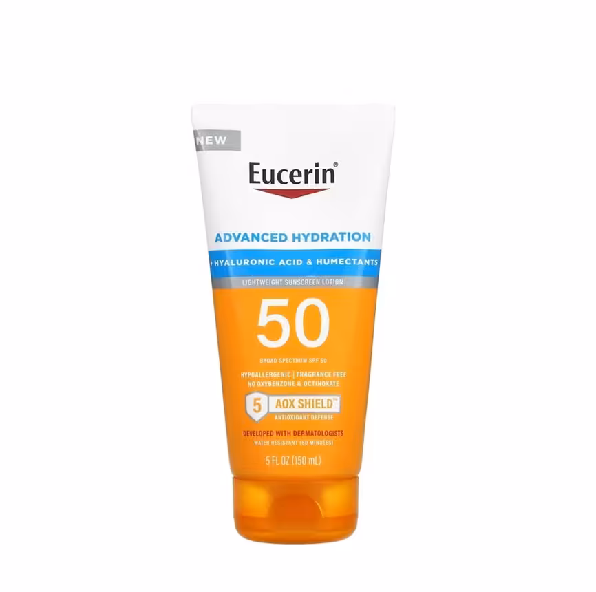 لوسیون ضدآفتاب اوسرین Eucerin مدل Advanced Hydration SPF 50 حجم 150 میلی لیتر