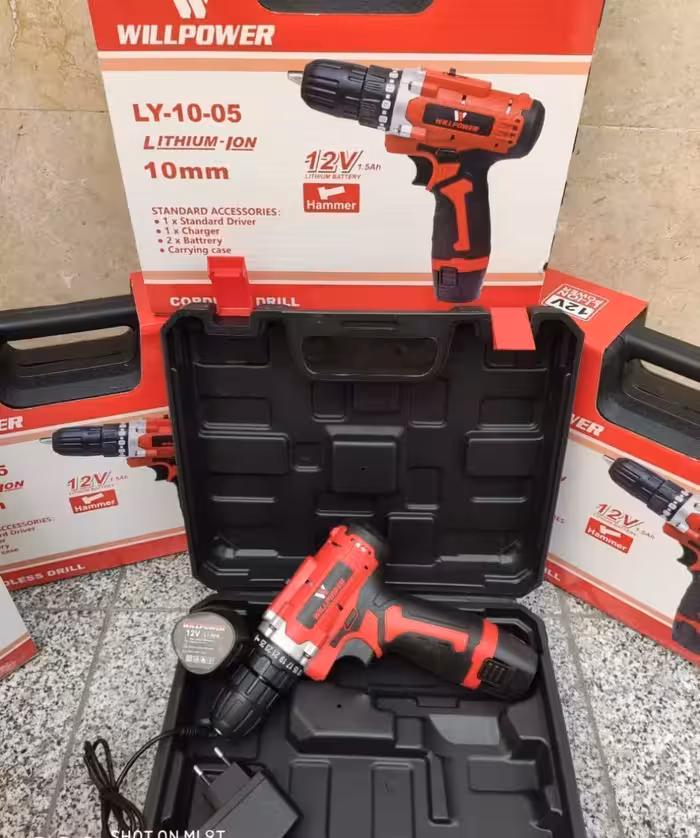 دریل پیچ گوشتی شارژی بدون لوازم تک باطری ویل پاور کد   L-Y-1-005