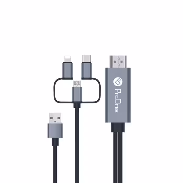 کابل تبدیل HDMI به USB-C / microUSB / لایتنینگ PCH70 پرووان