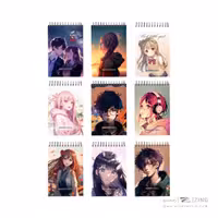 دفتر یادداشت 120 برگ فنر دوبل جلد سخت 15*10 سری انیمه الند کد ANM1015-120