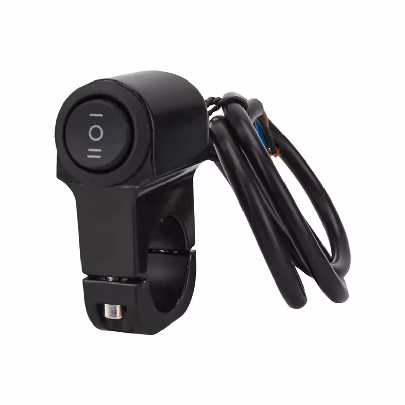 کلید پروژکتور موتور سیکلت تک پل دوحالته سه حالته کلنگی بدنه فلزی پایه گرد