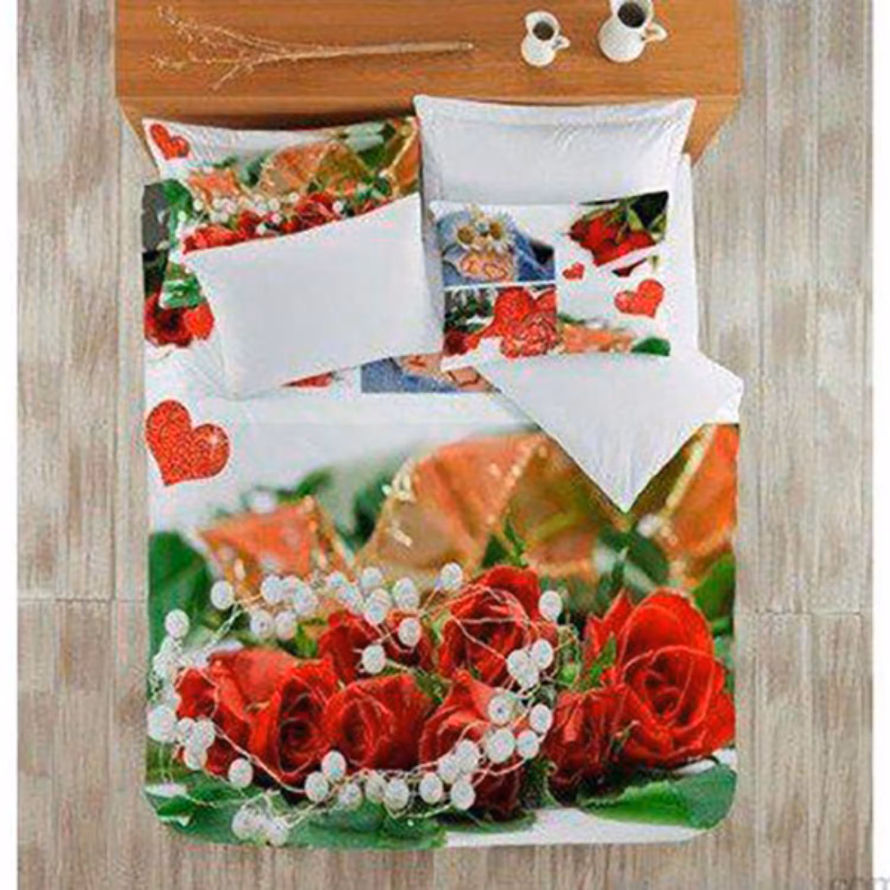 سرویس ملحفه وارول مدل Inciligul دو نفره 6 تکه چند رنگ