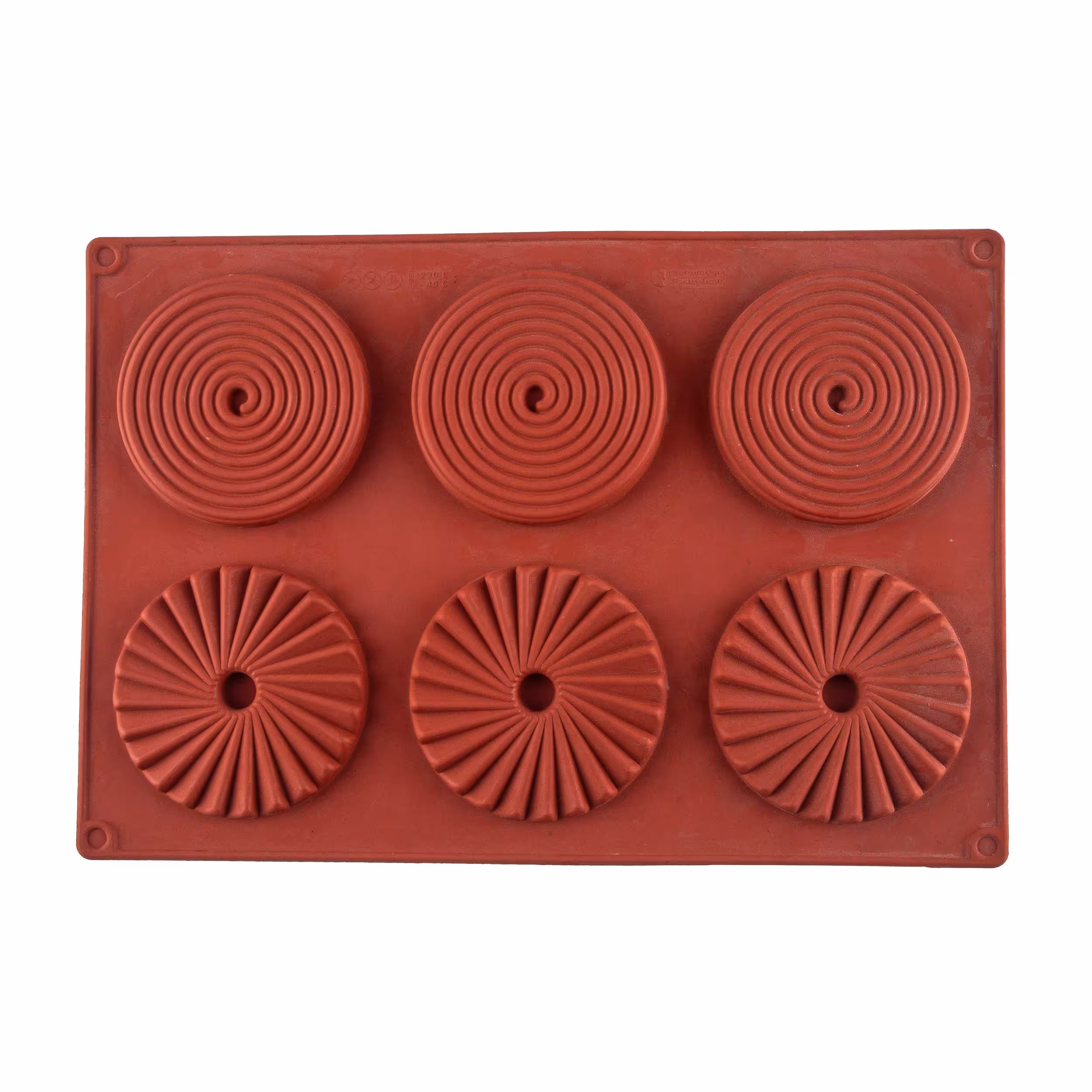 قالب ساوارین سیلیکونی طرح دکو تارت دایره 6 عددی