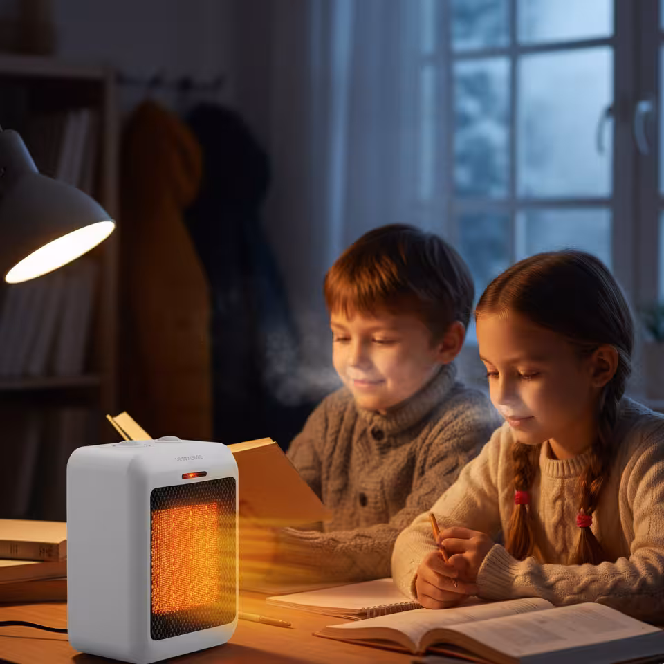 فن هیتر و بخار برقی رومیزی مدل PTC906