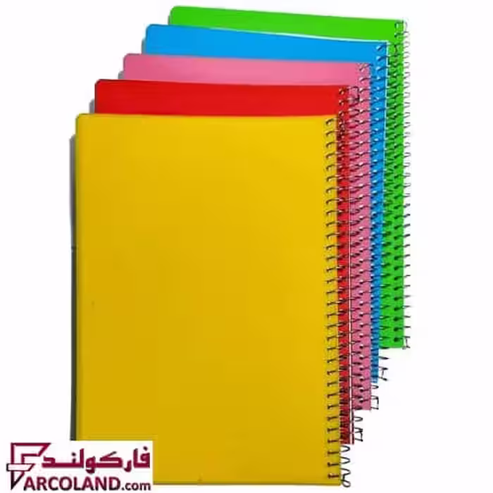 دفتر 100 برگ خط دار سیمی طلقی جلد مات رحلی سایز A4