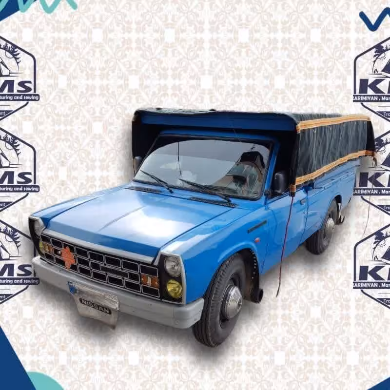 چادر برزنت وانت نیسان و مزدا 3لا 6لا LR مشکی سپاهان سایز 3.5در4.5