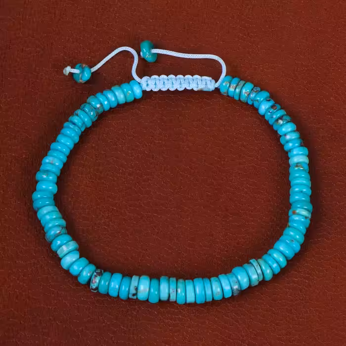 دستبند فیروزه خزامه کد 30426 - جواهری مشاهیر