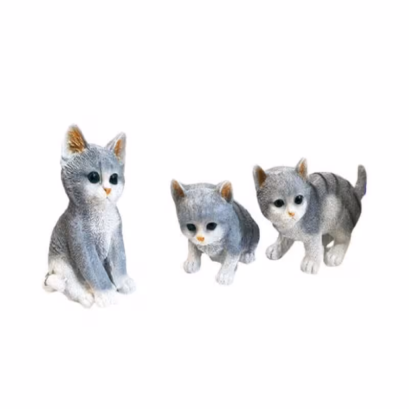 مجسمه مدل گربه مجموعه 3 عددی