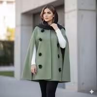مانتو پانچ زنانه مدل غزاله جنس دورس ضخیم فری سایز 38تا 46