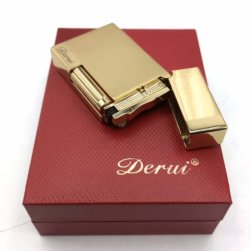 فندک بنزینی دروی طلایی مدل بغل زن کد d1328