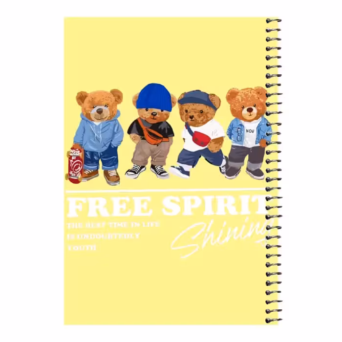 دفتر مشق 80 برگ اس جی مدل خرس های شیک پوش