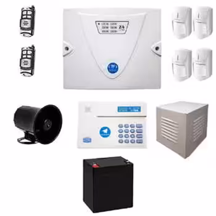 پک دزدگیر کلاسیک سیم کارتی – 4 چشمی ساده و ریموت برد بلند