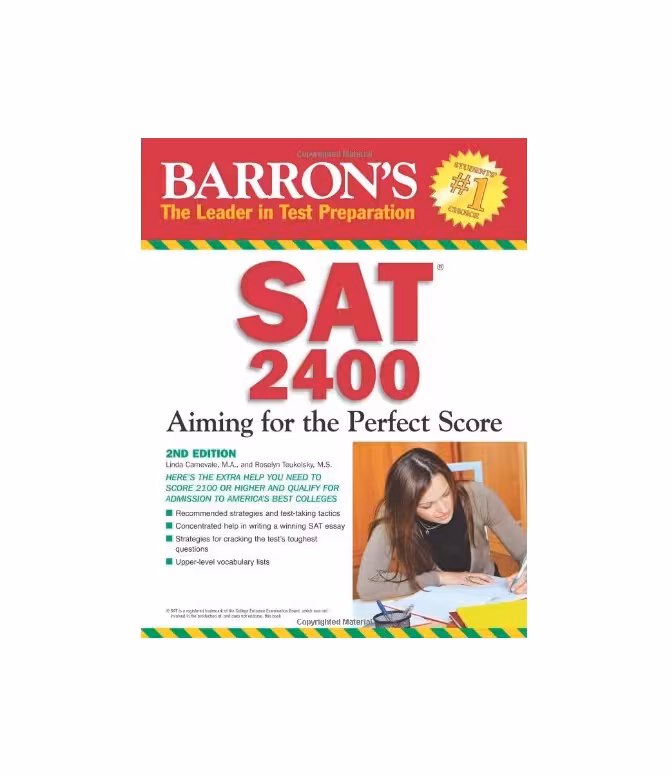 کتاب Barron&#039;s SAT 2400 Aiming for the Perfect Score بارونز اس ای تی