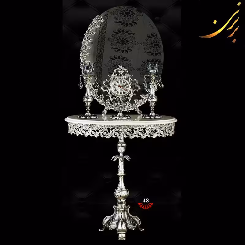 آینه و شمعدان آلومینیومی کد 48