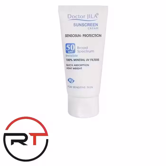 ضد آفتاب بی رنگ سنسوسان پروتکشن SPF50 دکتر ژیلا پوست حساس
