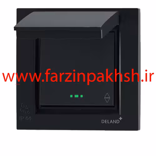 کلید تبدیل توکار دلند پلاس مدل آسا مشکی بارانی