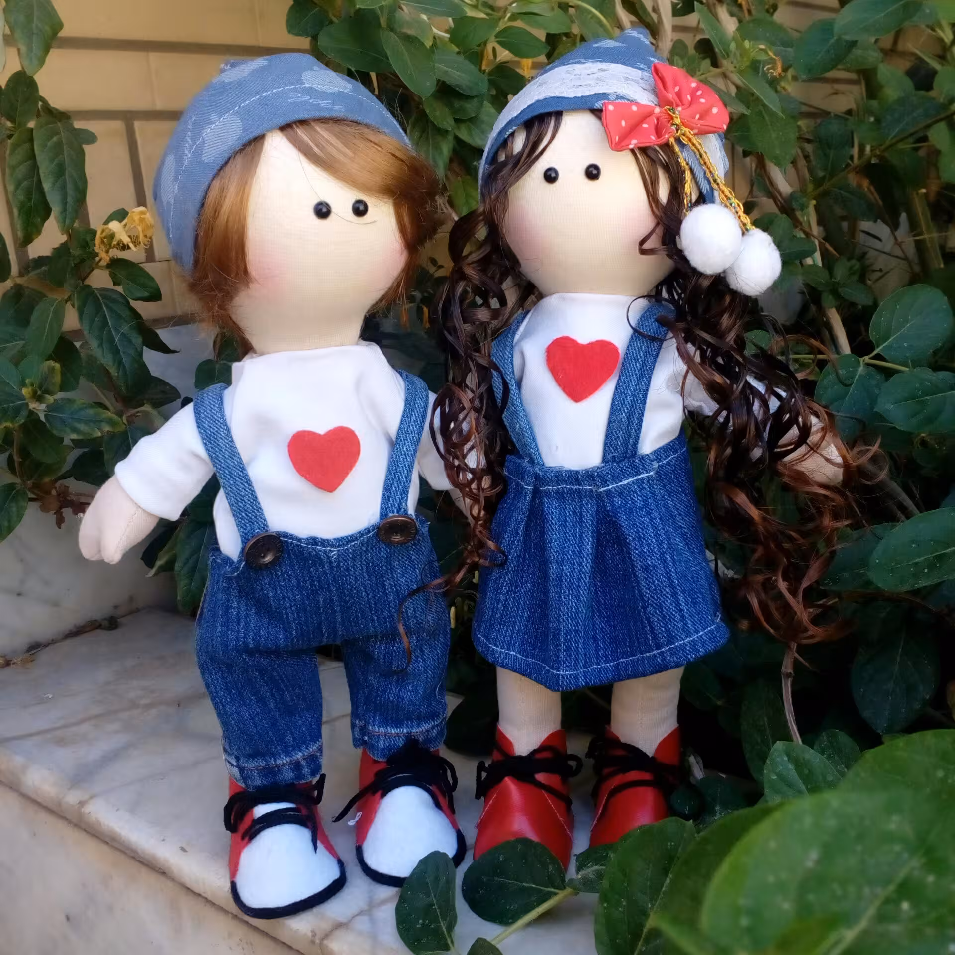 ست عروسک روسی دختر و پسر سی سانتی (دستساز)