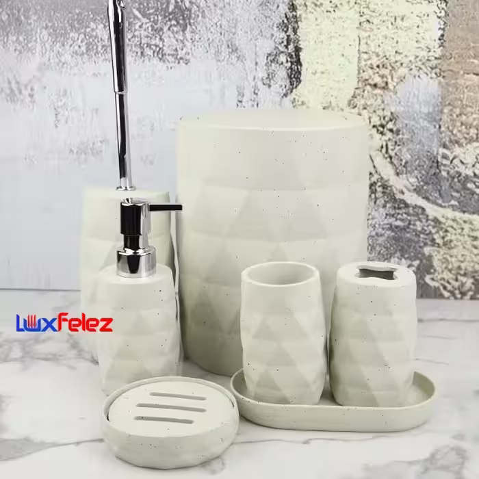 ست سرویس بهداشتی رزین زرین کد 7548شش پارچه