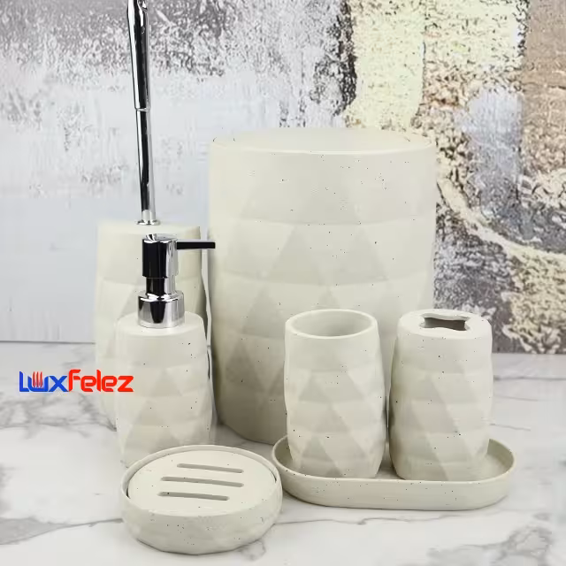 ست سرویس بهداشتی رزین زرین کد 7548شش پارچه