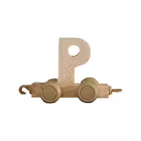 قطار چوبی طرح حروف انگلیسی حرف P