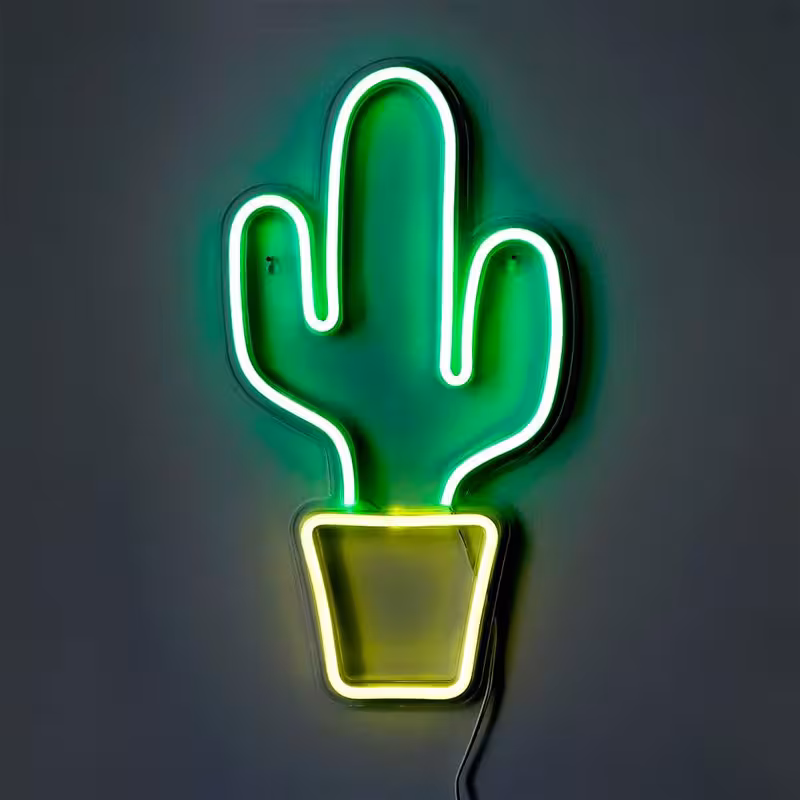 تابلو نئون طرح کاکتوس کد CAFE011