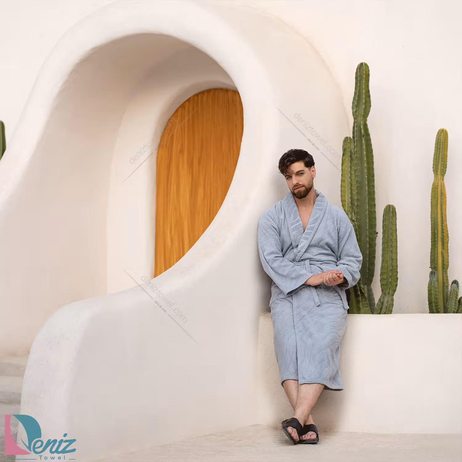 حوله تن پوش زبرا رنگ طوسی