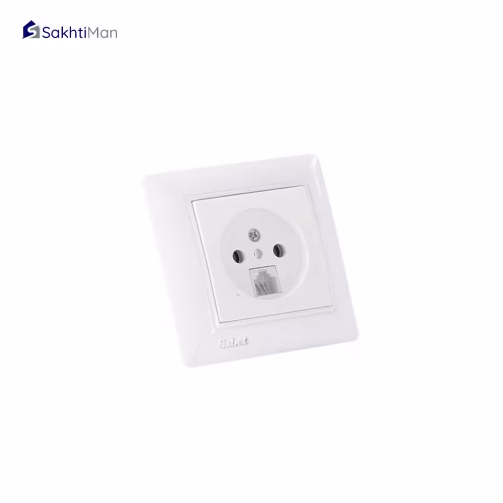 پریز تلفن دوکاره ثابت الکتریک مدل پانیذ