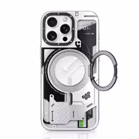کاور مگ سیف استند (هولدر) سفید یانگ کیت مدل CyberPunk 360° Spin MagSafe مناسب آیفون 16 پرومکس اپل iPhone 16 Pro Max