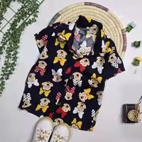 بلوز نخی دخترانه مدل میکی جنس نخی تایلندی بدون ابرفت