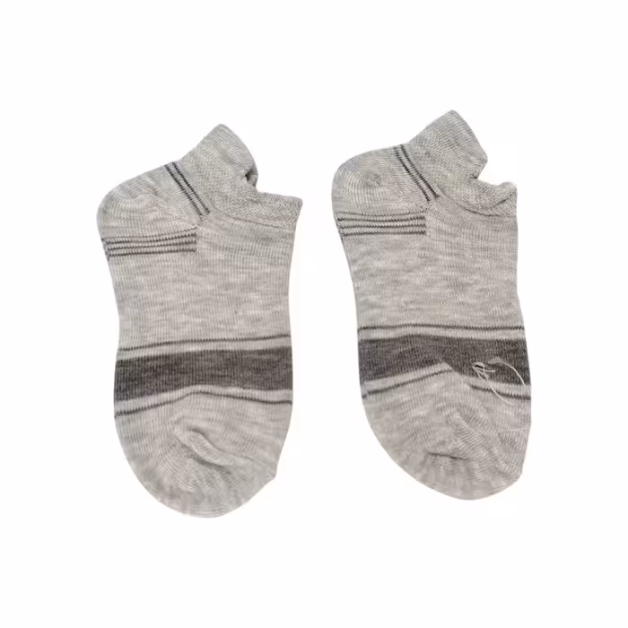 جوراب مچی طوسی پسرانه طرح راه راه مناسب 3 تا 4 سال