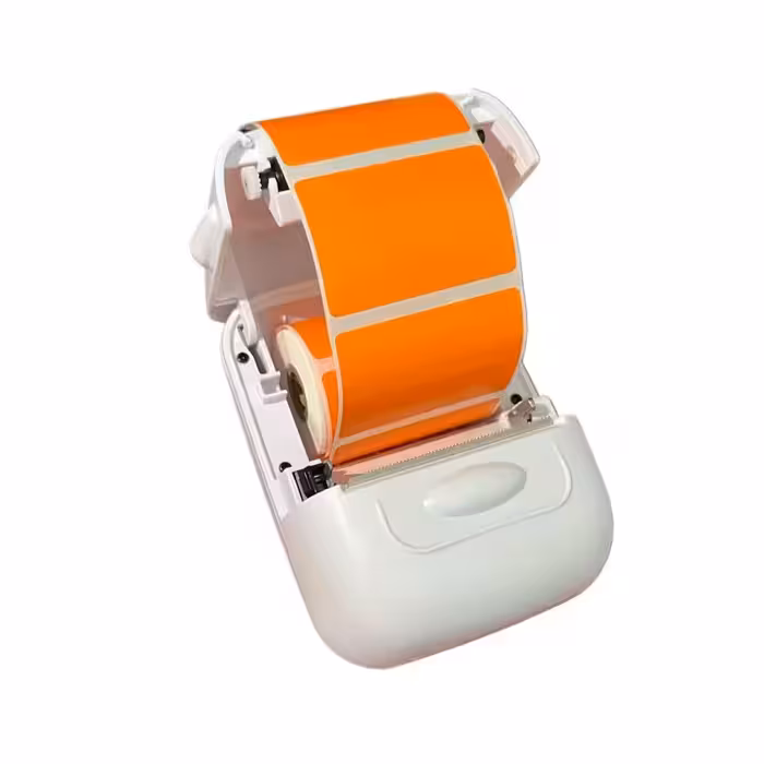 پرینتر حرارتی لیبل زن برند Mark life به همراه رول 3451