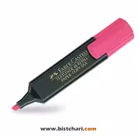 ماژیک هایلایتر رنگ صورتی بدنه مشکی برند فابر کاستل Faber-Castell