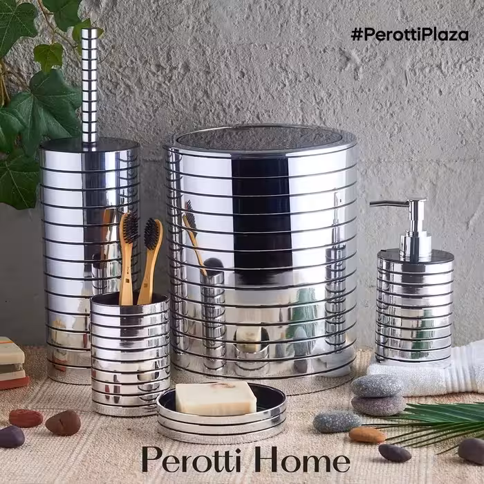 ست بهداشتی 5 پارچه پروتی رنگ نقره ای کد perotti-14760