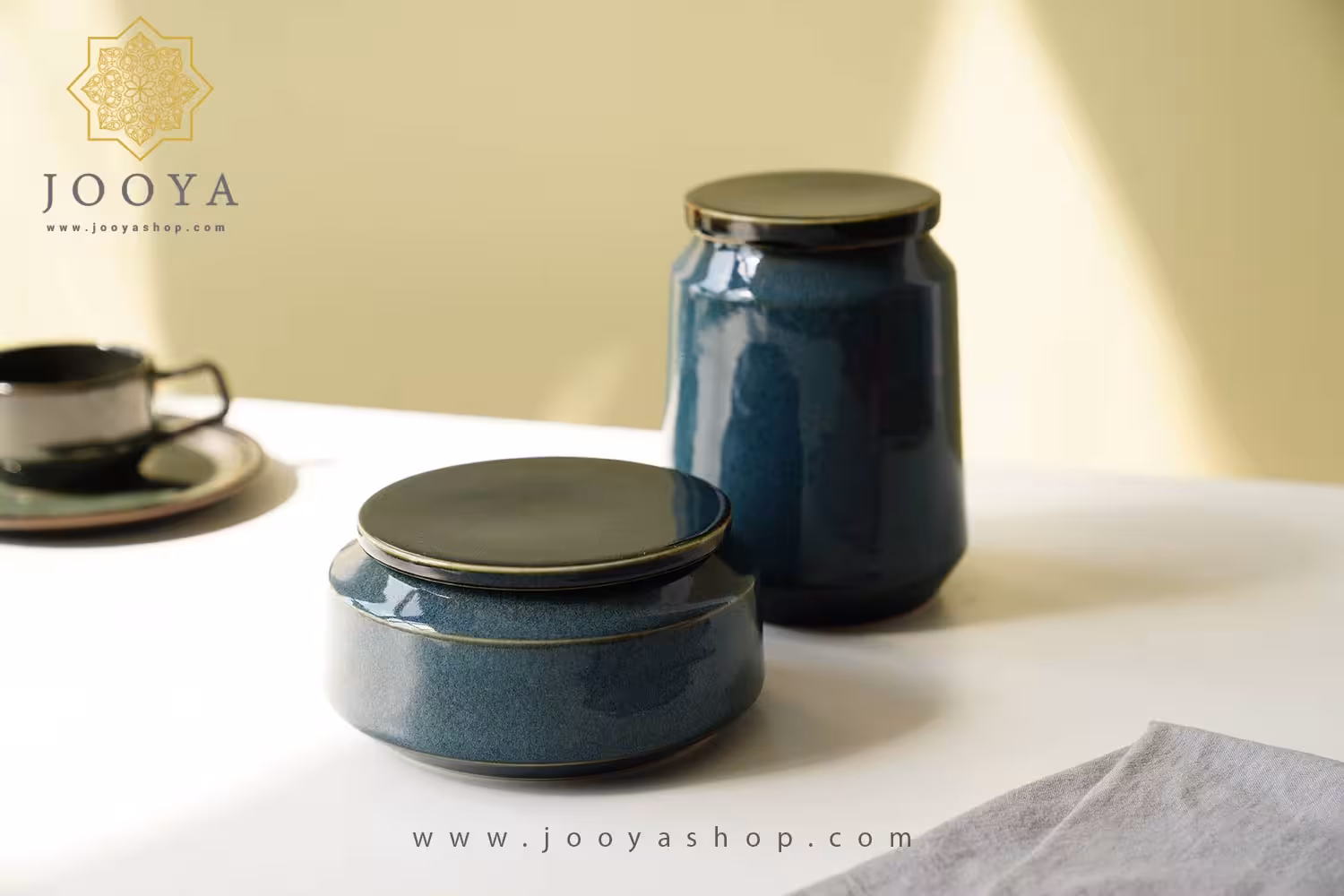 ست بانکه سرامیکی آبی