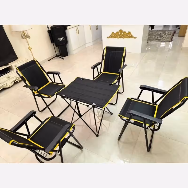 صندلی و میز مسافرتی تاشو(ست چهارنفره)