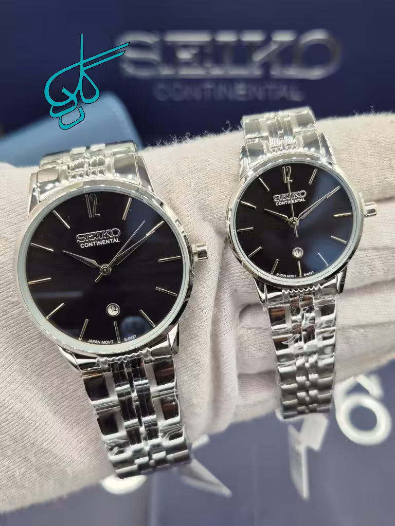 خرید ست ساعت زنانه و مردانه سیکو کلاسیک مدل کنتیننتال (Continental) ساخت ژاپن کیفیت عالی استیل 316 ضدحساسیت (اورجینال) کد 2117368 - ردگل