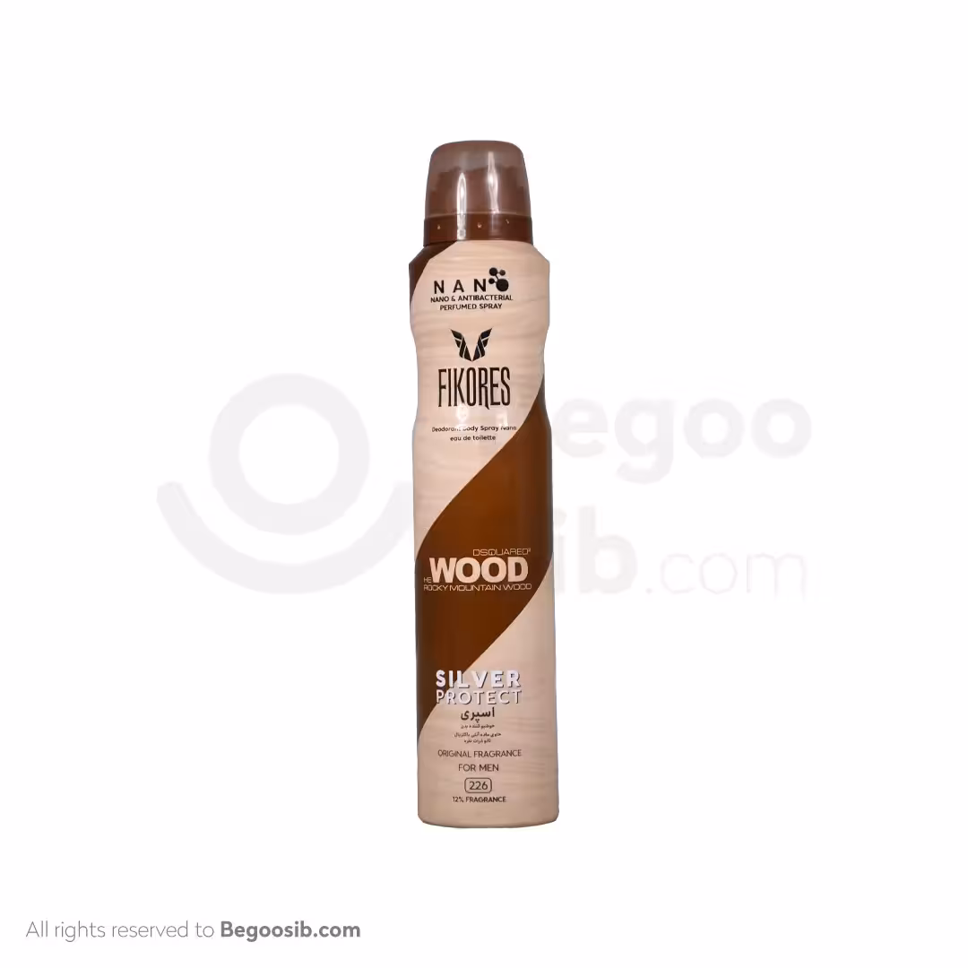 اسپری نانو بدن مردانه WOOD فیکورس 200 میلی لیتری