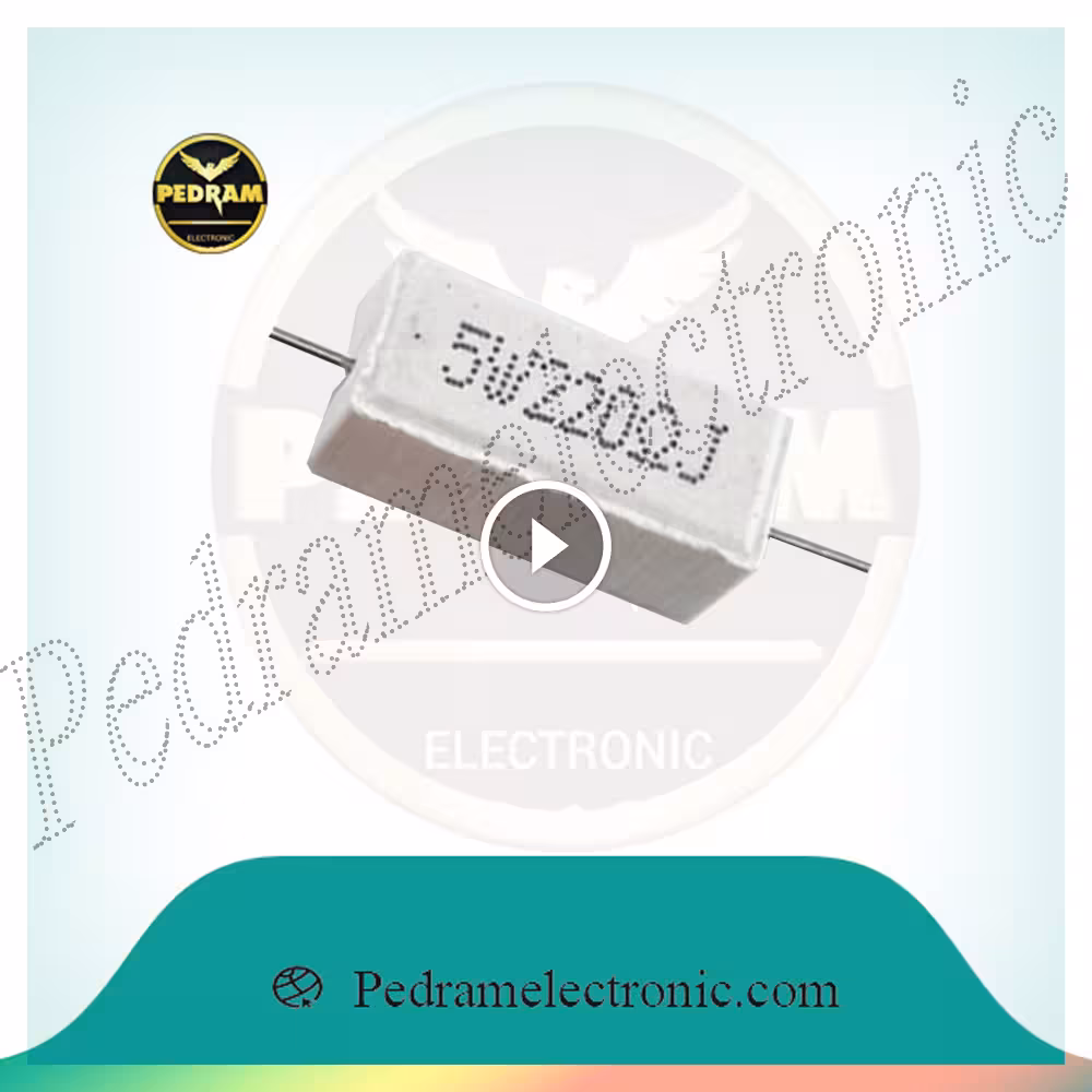 مقاومت آجری 220R 5W RES 220R 5W 220R5W 5W-220R مقاومت اجري 220اهم 5وات