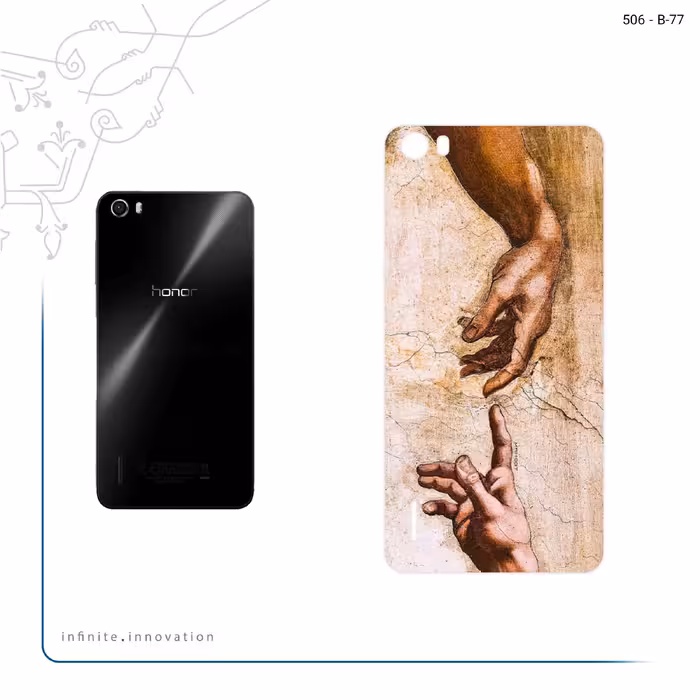 برچسب پوششی ماهوت مدل The Creation of Adam of MichelAnge مناسب برای گوشی موبایل آنر 6