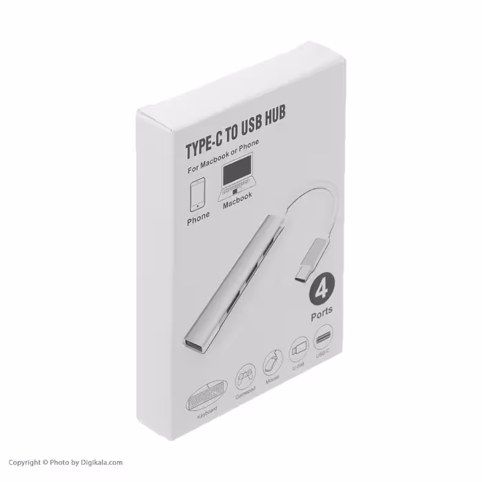 هاب USB-C چهار پورت مدل C-809